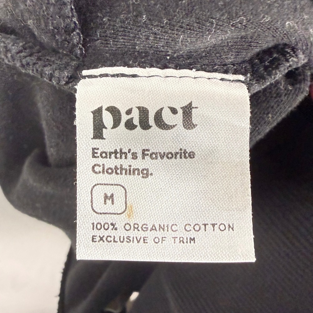 Pact Black Wide Leg Airplane Charcoal Gray Sweatpants Medium Loungewear Organic - Picture 11 of 12